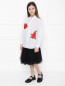 Блуза из хлопка с аппликацией Dolce & Gabbana  –  МодельОбщийВид