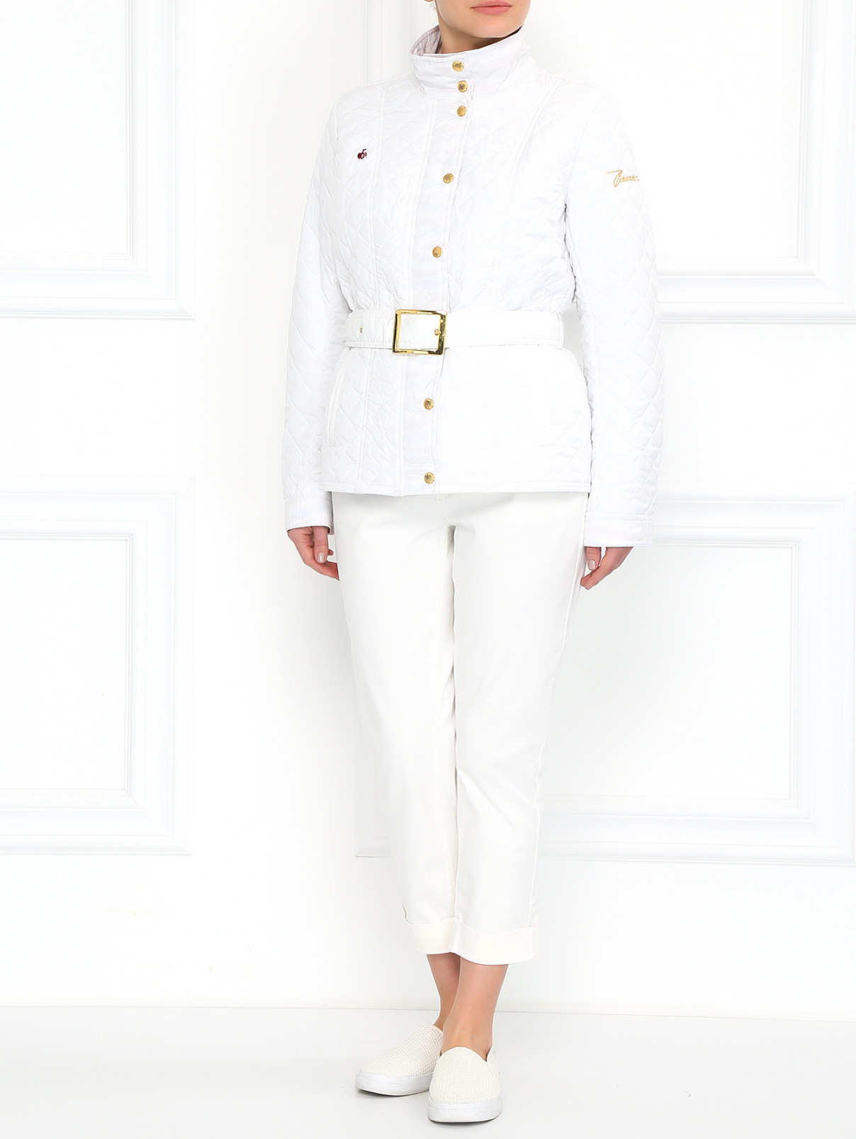 Стеганая куртка с поясом BOSCO  –  Модель Общий вид  – Цвет:  Белый