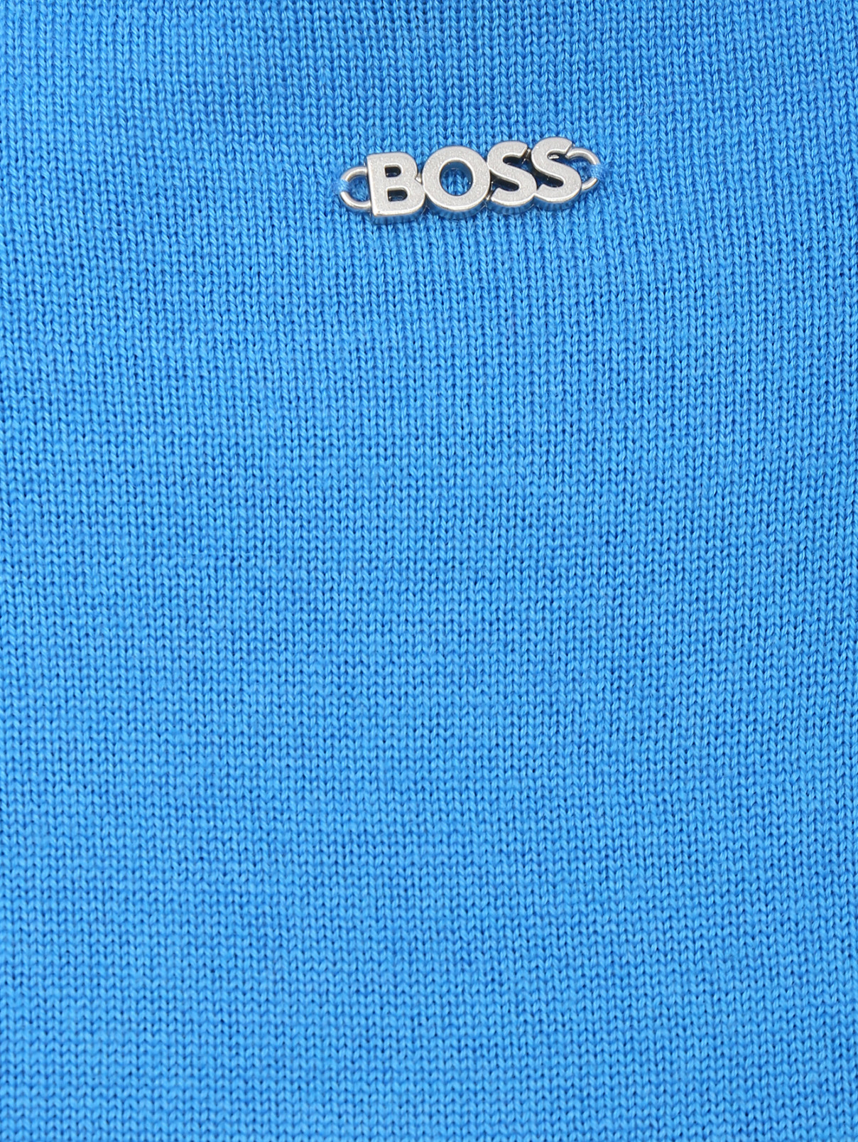 Однотонный джемпер из шерсти Hugo Boss  –  Деталь  – Цвет:  Синий