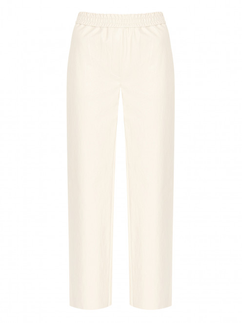 Брюки из экокожи на вискозе Weekend Max Mara - Общий вид