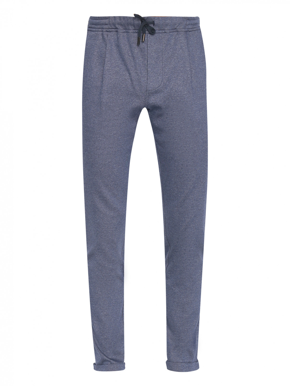 Трикотажные брюки из хлопка с карманами Capobianco  –  Общий вид  – Цвет:  Синий