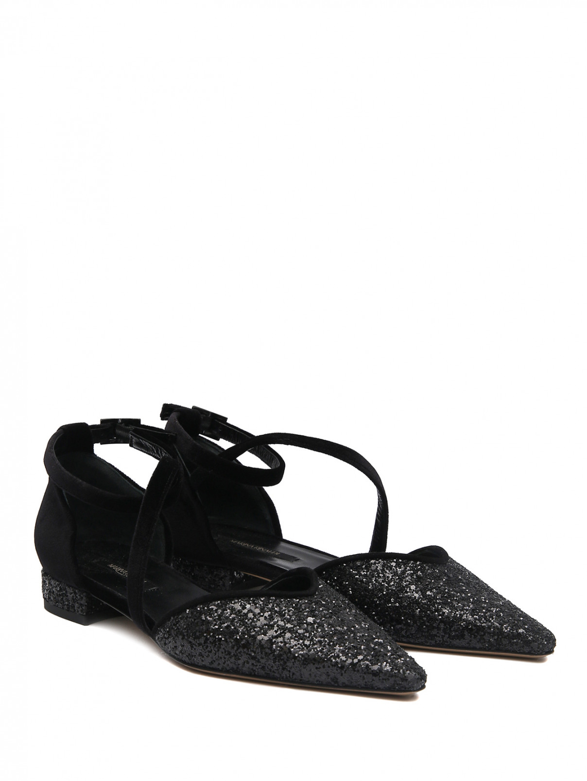 Туфли с декором Marina Rinaldi  –  Общий вид  – Цвет:  Черный