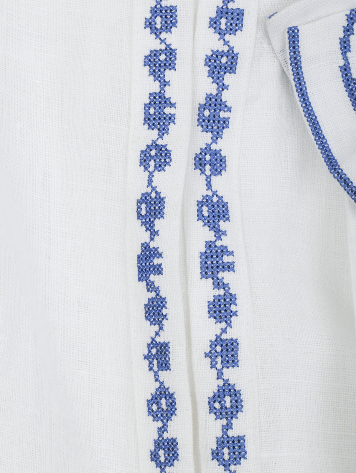 Платье из льна Yuliya Magdych  –  Общий вид  – Цвет:  Белый