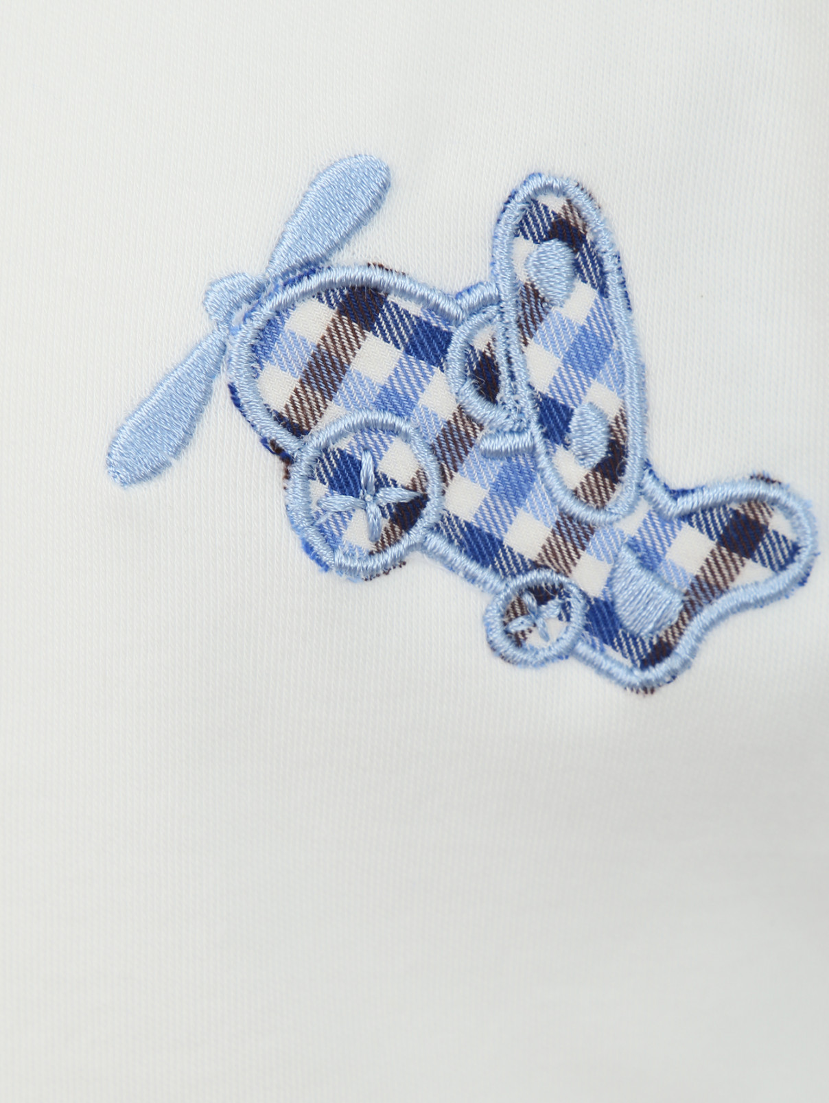 Пижама из хлопка с узором "клетка" Giottino  –  Деталь  – Цвет:  Белый