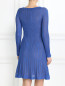 Платье-мини из шелка с длинным рукавом Alberta Ferretti  –  Модель Верх-Низ1