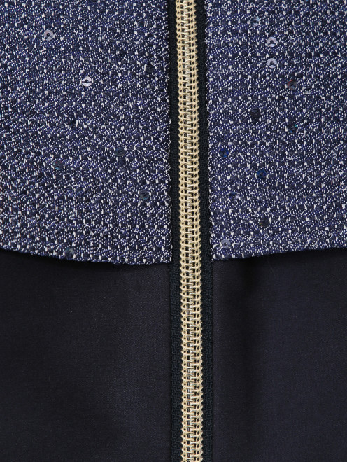 Пальто из комбинированной ткани на молнии - Деталь1