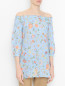 Блуза из вискозы и шелка с цветочным узором PennyBlack  –  МодельВерхНиз