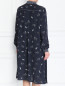 Расклешенное платье из вискозы с узором Marina Rinaldi  –  МодельВерхНиз1