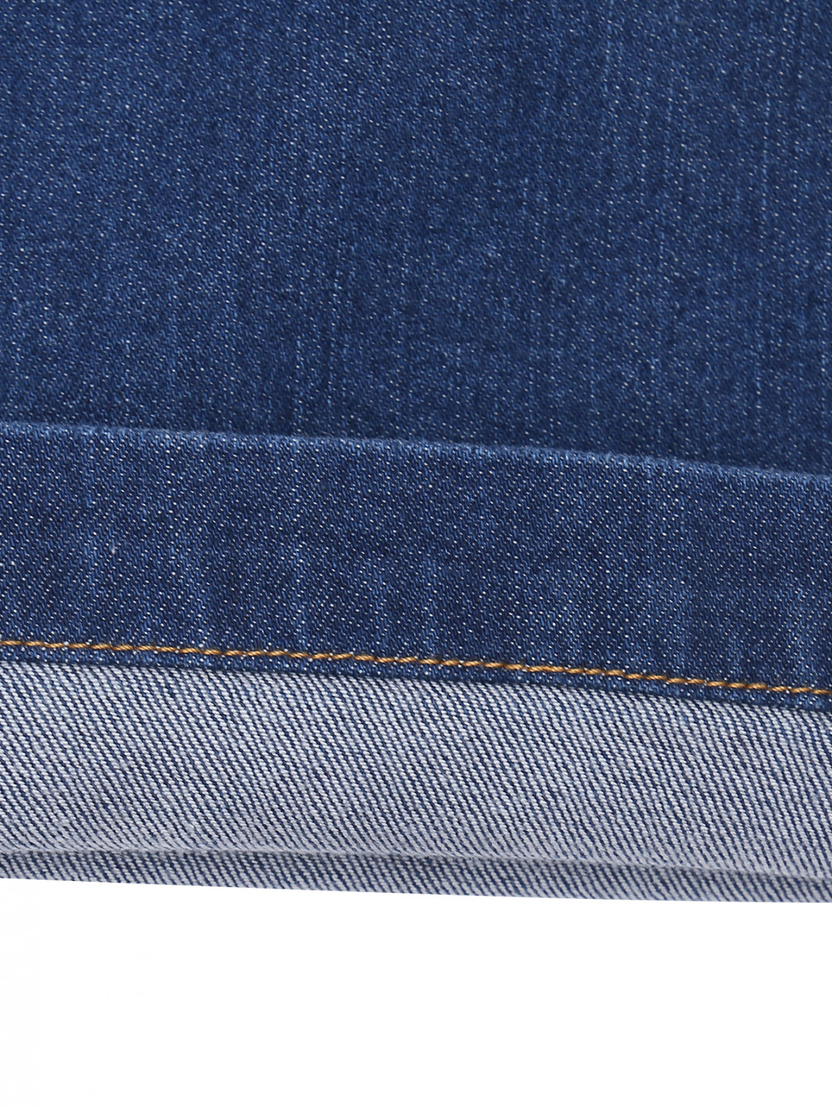 Прямые джинсы с принтом Moschino  –  Деталь2  – Цвет:  Синий