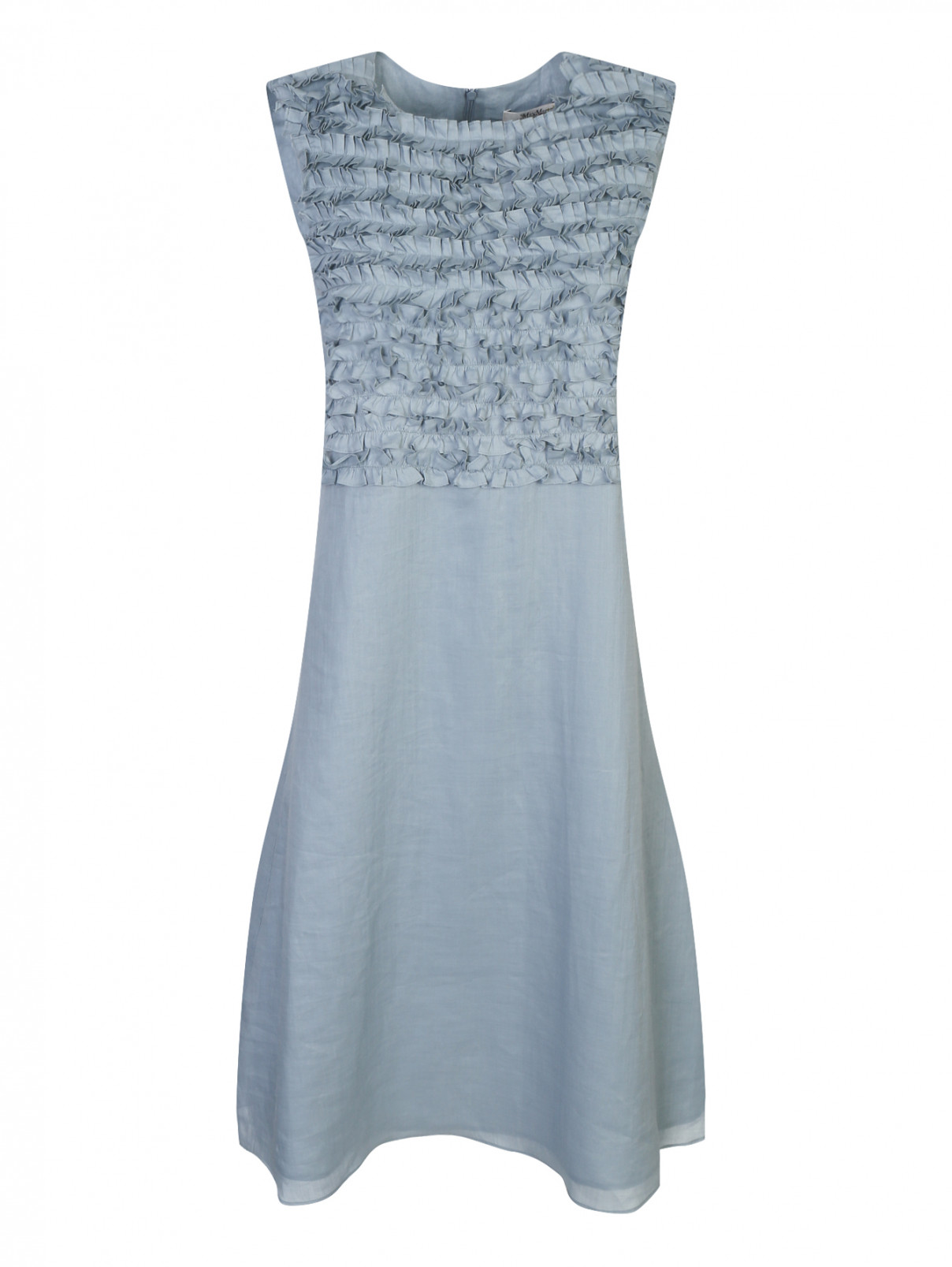 Платье без рукавов с боковыми карманами Max Mara  –  Общий вид  – Цвет:  Синий