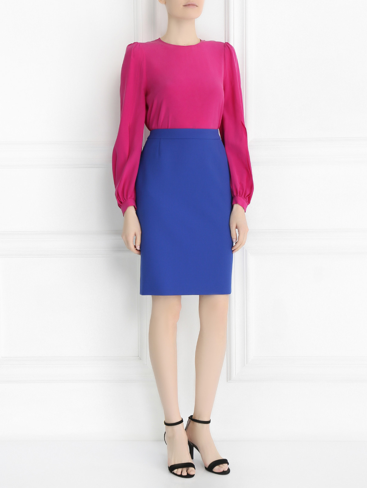 Блуза из шелка Tara Jarmon  –  Модель Общий вид  – Цвет:  Фиолетовый