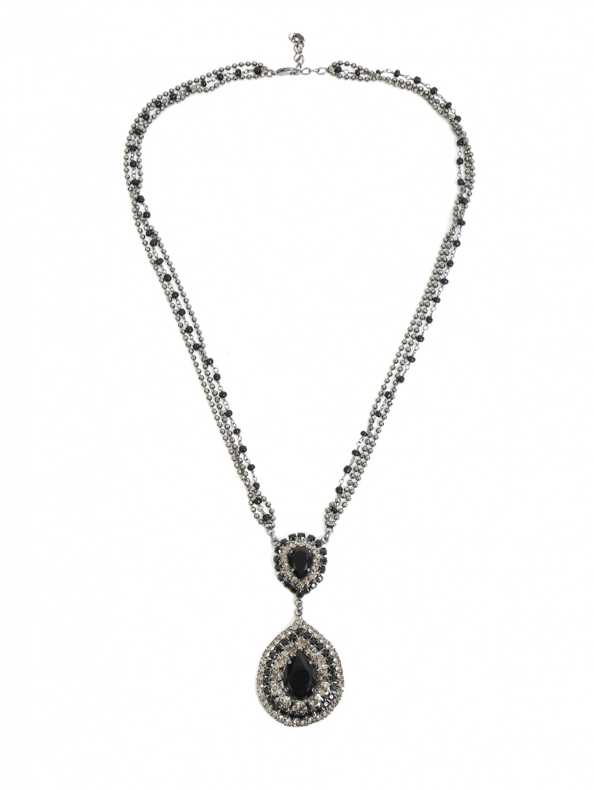 Ожерелье из кристаллов в виде подвески Persona by Marina Rinaldi  –  Общий вид  – Цвет:  Черный