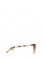 Солнцезащитные очки "кошачий глаз" в роговой оправе с кристаллами на дужках BVLGARI  –  Деталь1