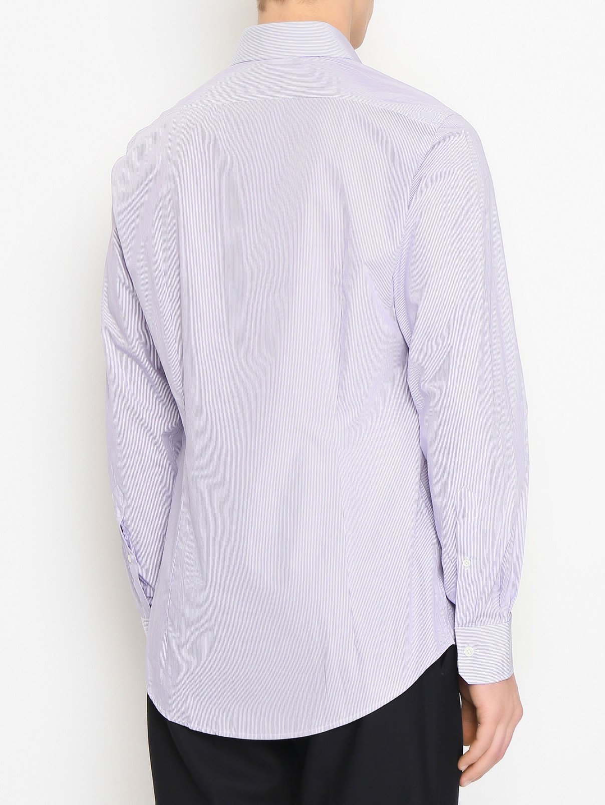 Рубашка из хлопка с узором Pal Zileri  –  МодельВерхНиз1  – Цвет:  Фиолетовый