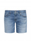 Шорты джинсовые с потертостями AG Jeans  –  Общий вид