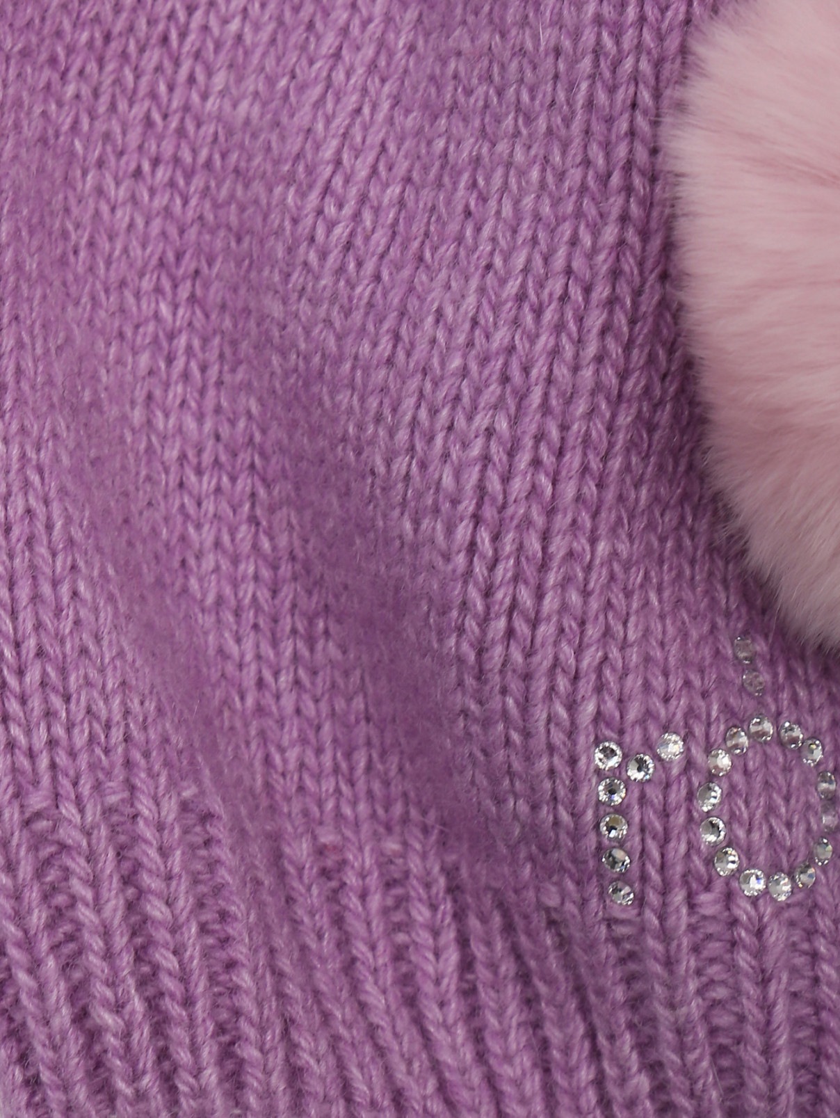 Шапка из шерсти и кашемира с аппликацией ro.ro  –  Деталь1  – Цвет:  Фиолетовый