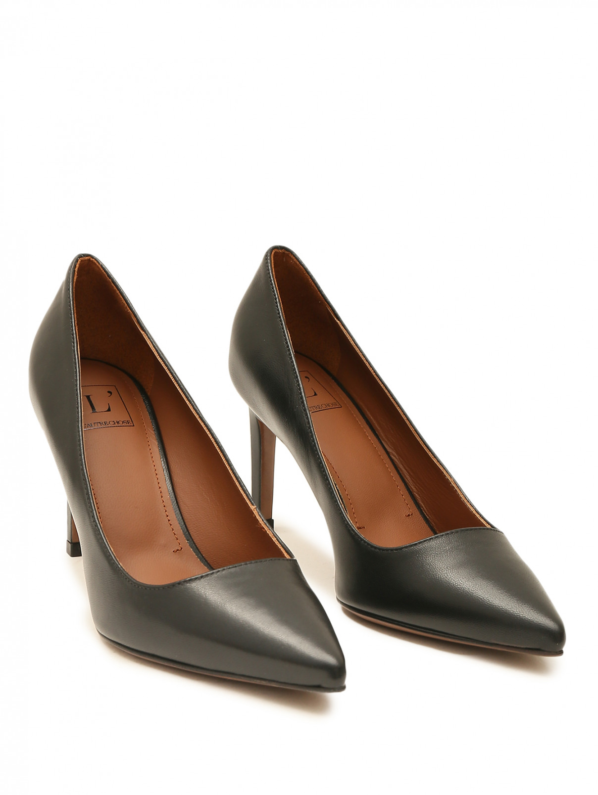 Базовые туфли-лодочки из кожи L'Autre Chose  –  Общий вид  – Цвет:  Черный