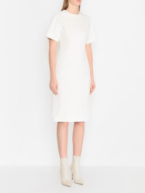 Платье-прямого кроя из хлопка Sportmax - МодельВерхНиз