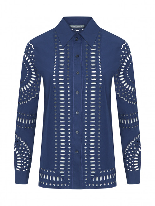 Ажурная блуза из хлопка Alberta Ferretti - Общий вид