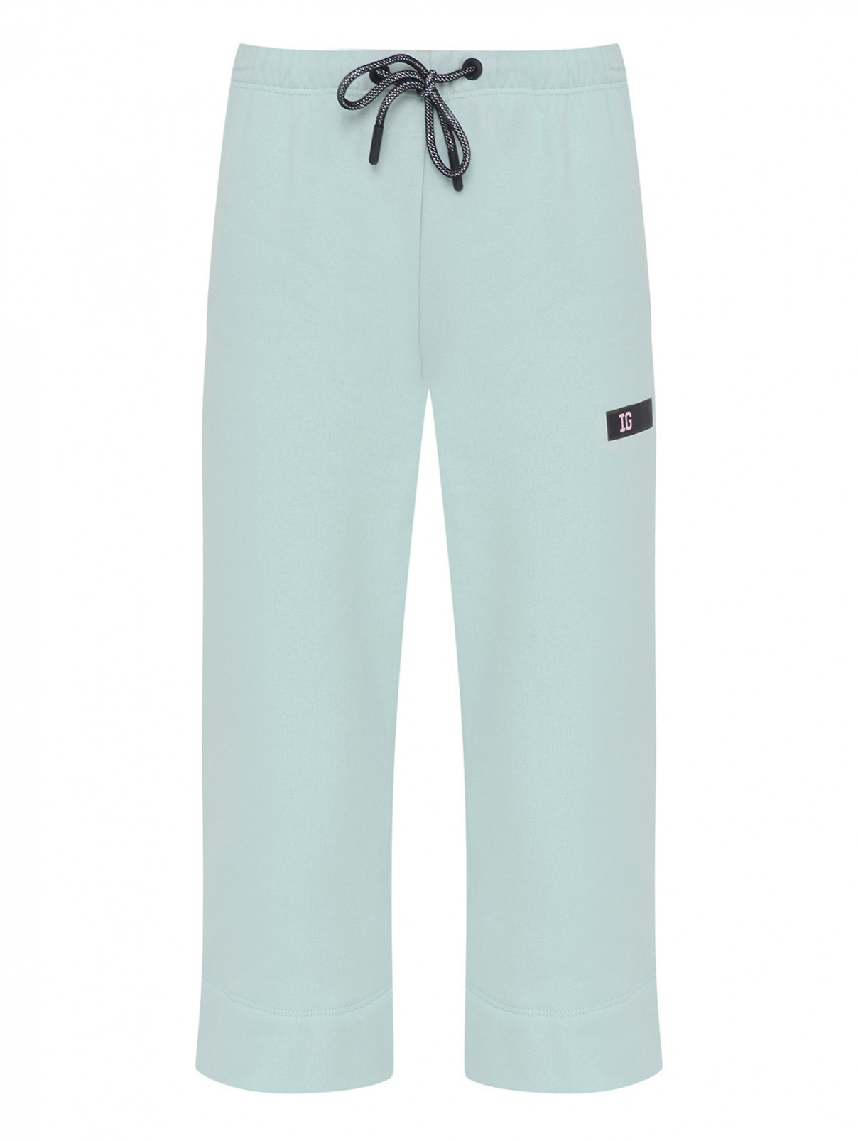 Хлопковые укороченные брюки Il Gufo  –  Общий вид  – Цвет:  Зеленый