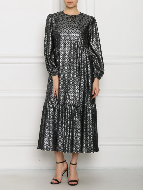 Платье макси с металлизированной нитью Marina Rinaldi - МодельОбщийВид