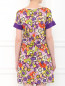 Платье свободного кроя из хлопка с цветочным узором Alberta Ferretti  –  Модель Верх-Низ1