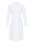 Платье-рубашка из хлопка с вышивкой Alberta Ferretti  –  Общий вид