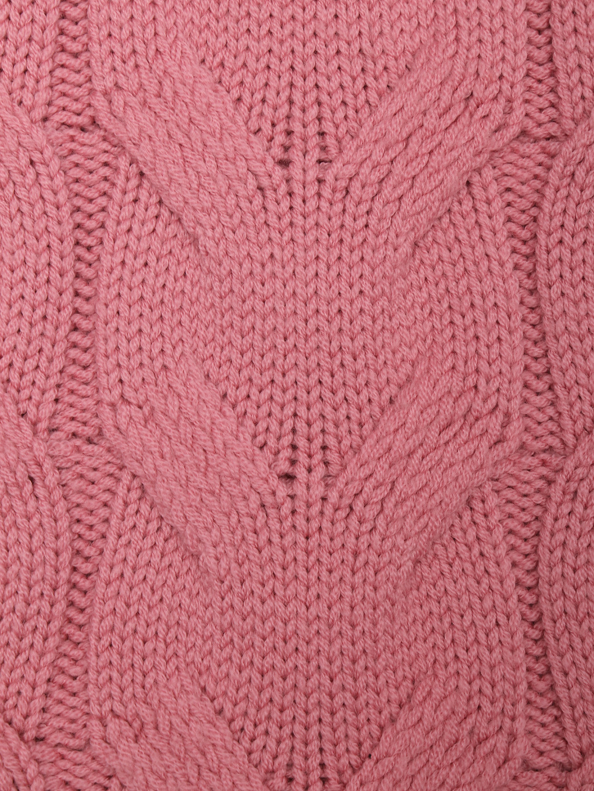Свитер из шерсти крупной вязки Ermanno Firenze  –  Деталь  – Цвет:  Розовый
