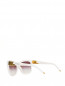 Солнцезащитные очки "кошачий глаз" в пластиковой оправе с отделкой из золота BVLGARI  –  Обтравка2