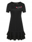 Трикотажное платье с вышивкой Love Moschino  –  Общий вид