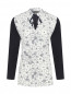 Блуза с узором и V-образным вырезом Persona by Marina Rinaldi  –  Общий вид