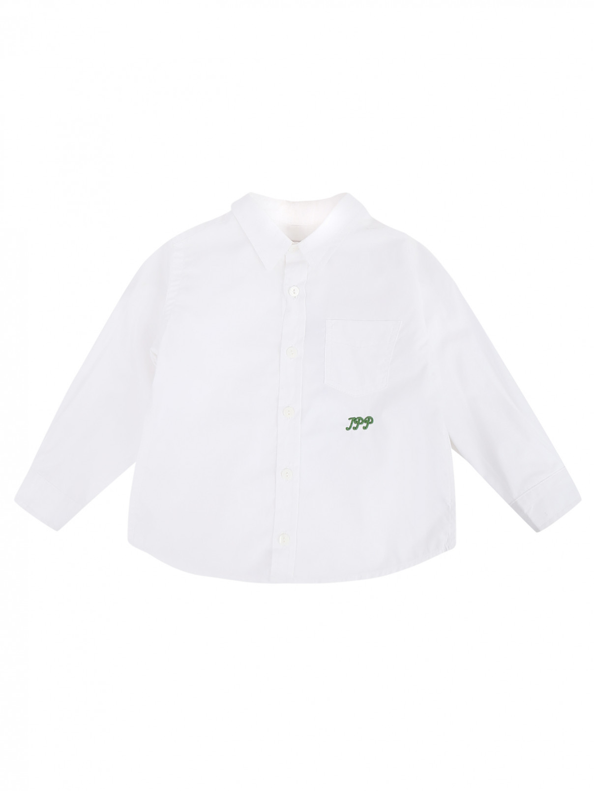 Рубашка из хлопка I Pinco Pallino  –  Общий вид  – Цвет:  Белый