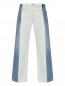 Комбинированные джинсы из голубого и синего денима Ombra  –  Общий вид