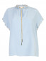 Блуза из шелка свободного кроя с декоративной отделкой Michael by Michael Kors  –  Общий вид