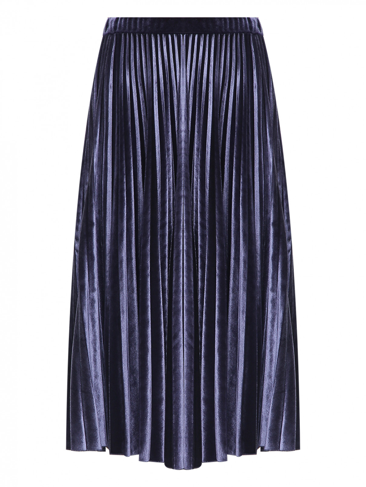 Плиссированная юбка-миди Max&Co  –  Общий вид  – Цвет:  Синий