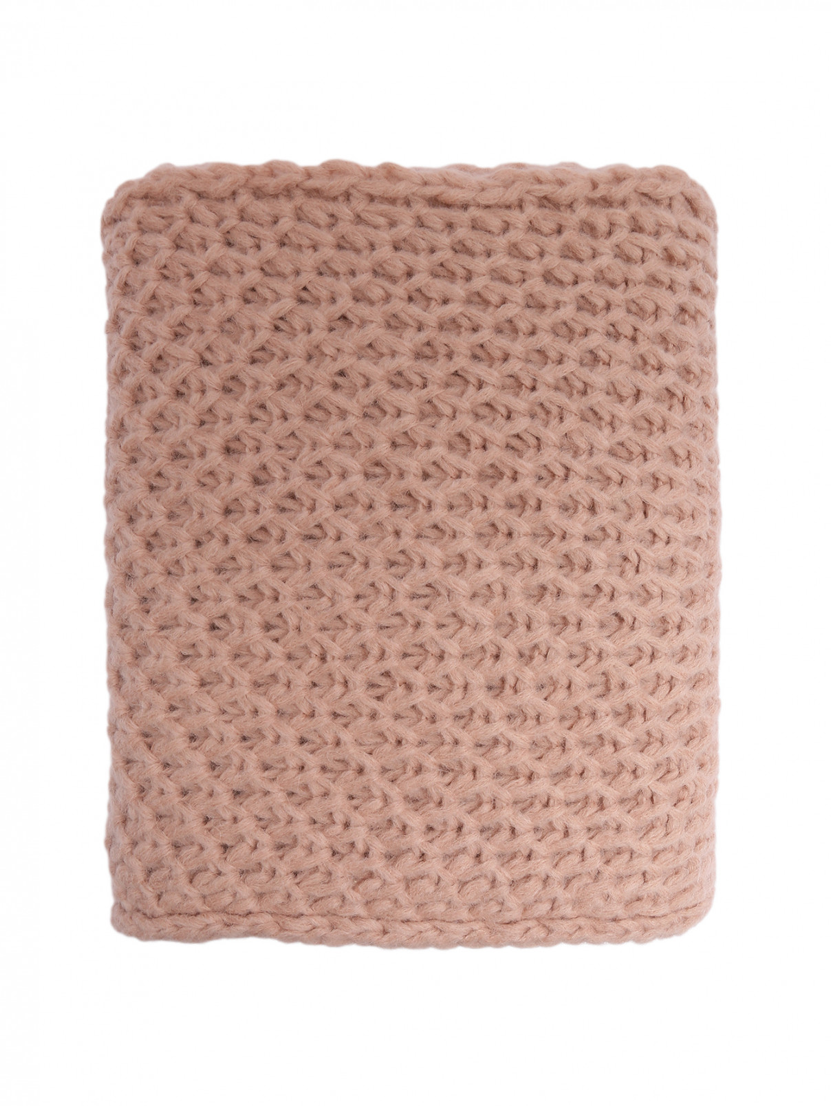Однотонный шарф крупной вязки Weekend Max Mara  –  Общий вид  – Цвет:  Розовый