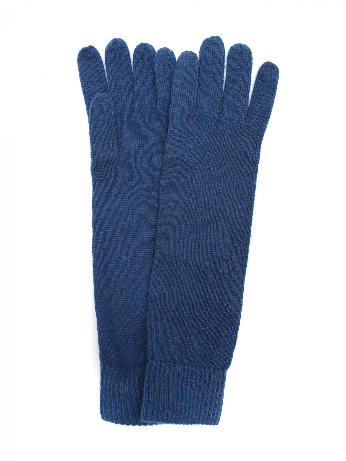Перчатки трикотажные из кашемира Weekend Max Mara  –  Общий вид  – Цвет:  Синий