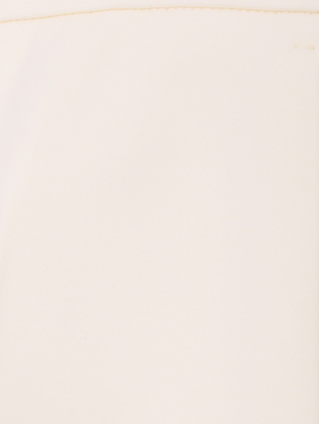 Брюки из шерсти укороченные Max Mara  –  Деталь1  – Цвет:  Белый
