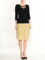 Шелковая юбка-мини с кружевной аппликацией Alberta Ferretti  –  Модель Общий вид