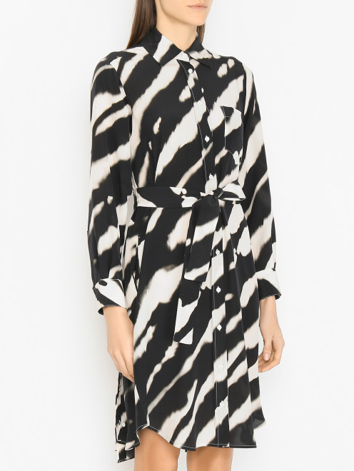 Платье свободного кроя с поясом Weekend Max Mara - МодельВерхНиз