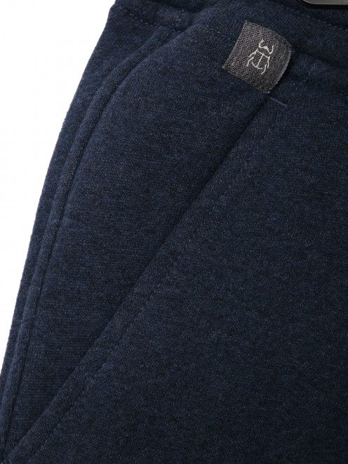 Трикотажные брюки на резинке с карманами - Деталь1