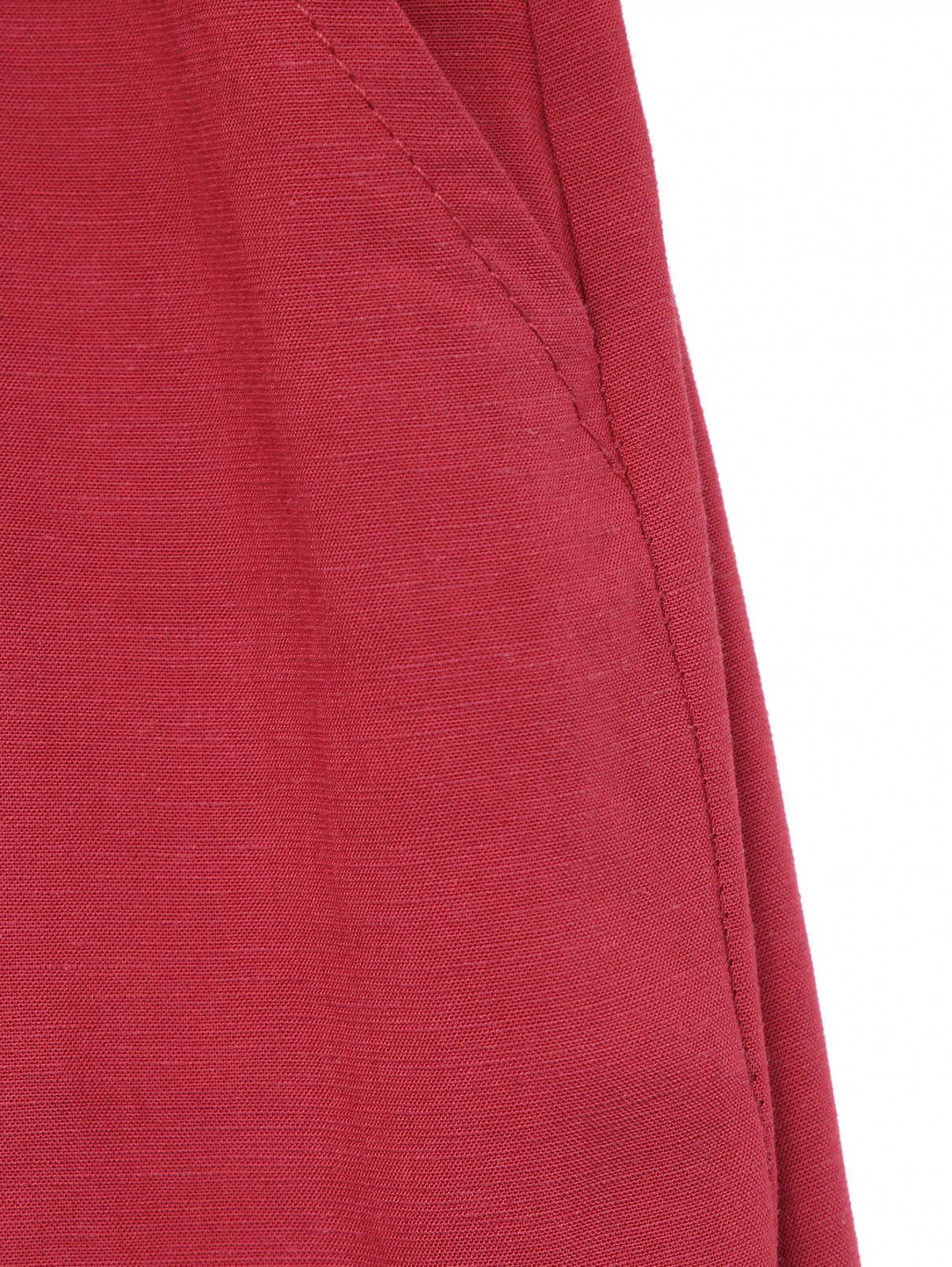 Однотонный комбинезон с поясом DIXIE  –  Деталь1  – Цвет:  Красный