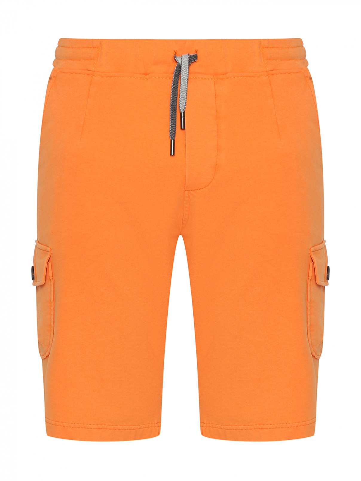 Шорты из хлопка с накладными карманами Capobianco  –  Общий вид  – Цвет:  Оранжевый