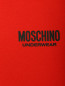 Свитшот из хлопка с принтом на резинке Moschino Underwear  –  Деталь