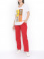 Трикотажные брюки на резинке с карманами Marina Rinaldi  –  МодельОбщийВид