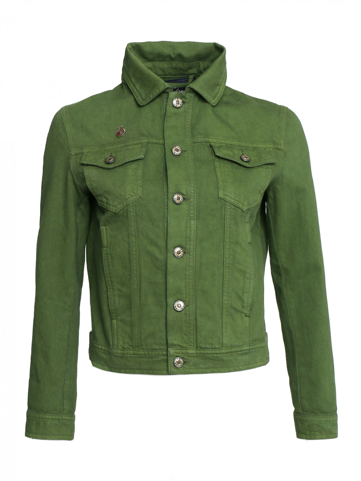 Куртка из денима с вышивкой BOSCO  –  Общий вид  – Цвет:  Зеленый