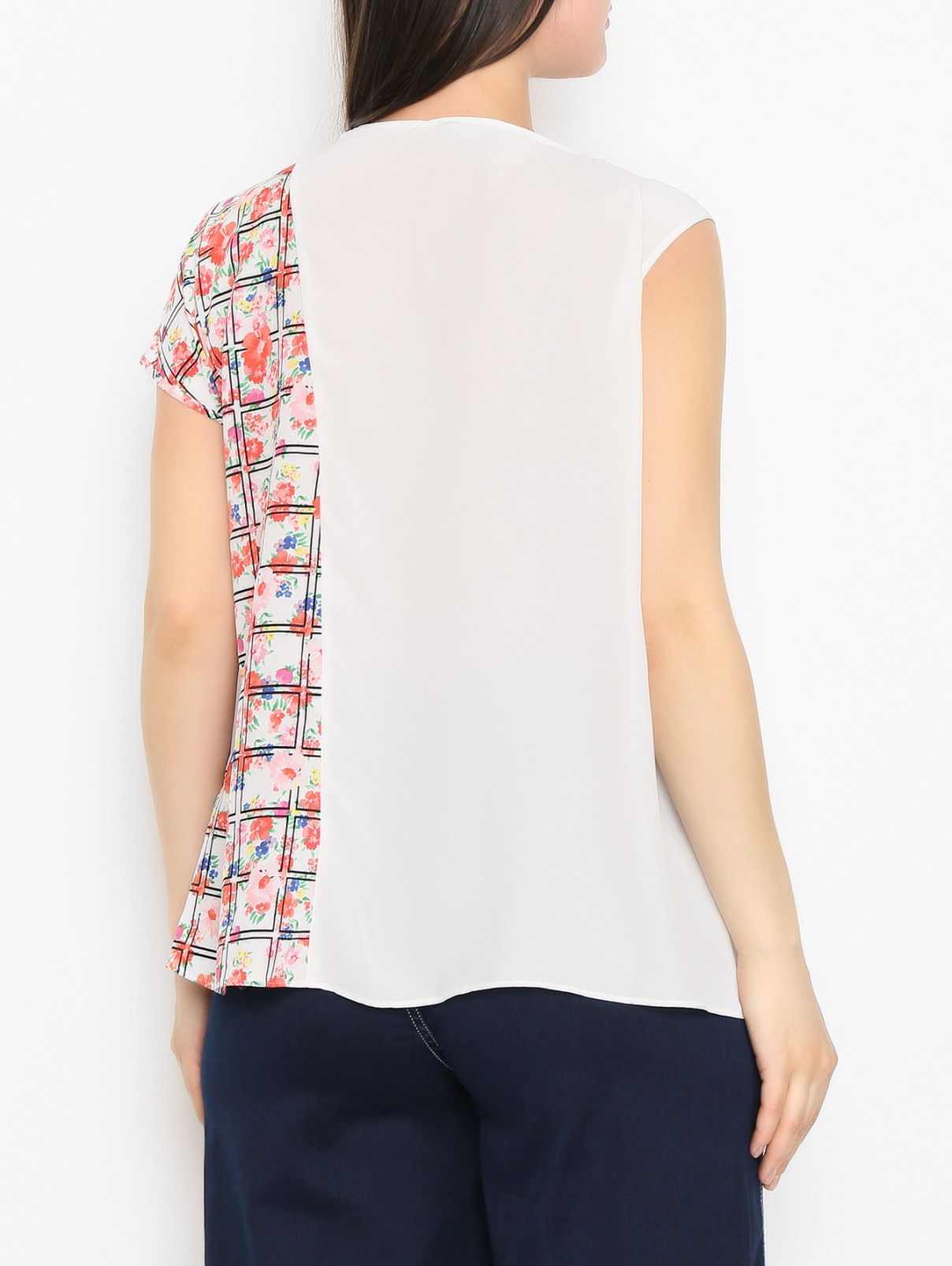 Блуза с цветочным узором Persona by Marina Rinaldi  –  МодельВерхНиз1  – Цвет:  Узор
