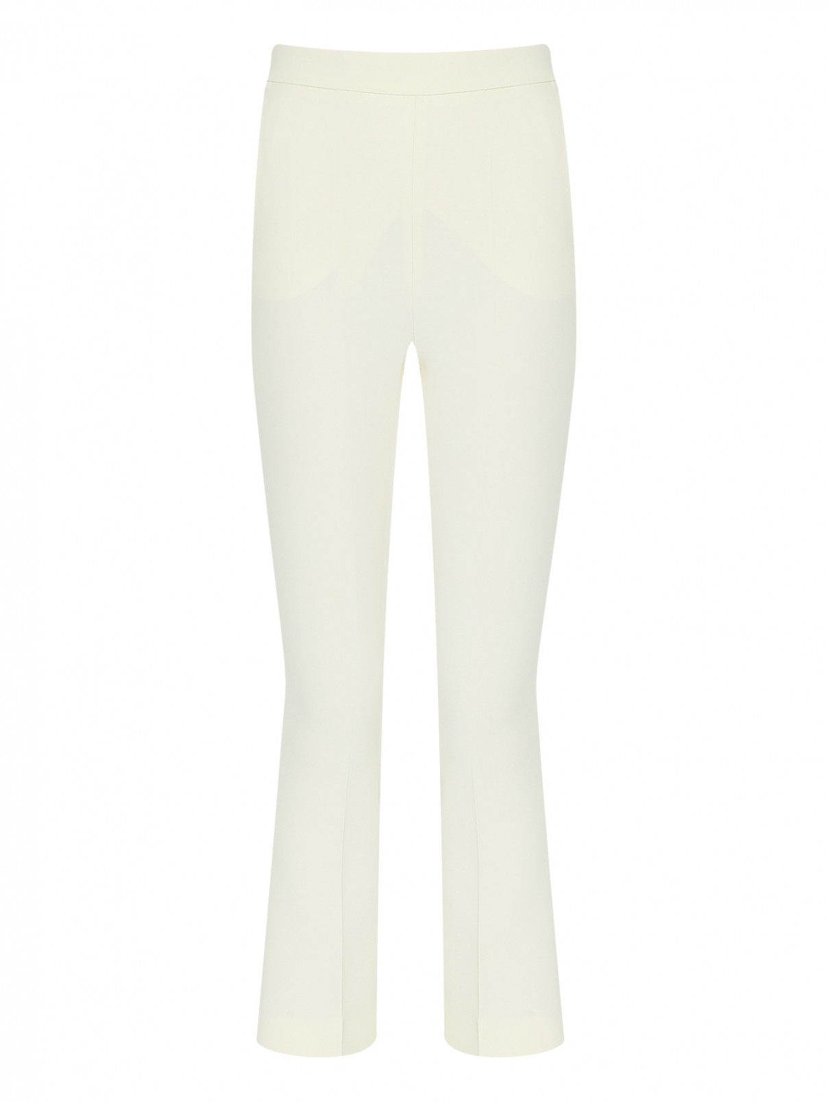 Укороченные брюки из шерсти Max Mara  –  Общий вид  – Цвет:  Белый