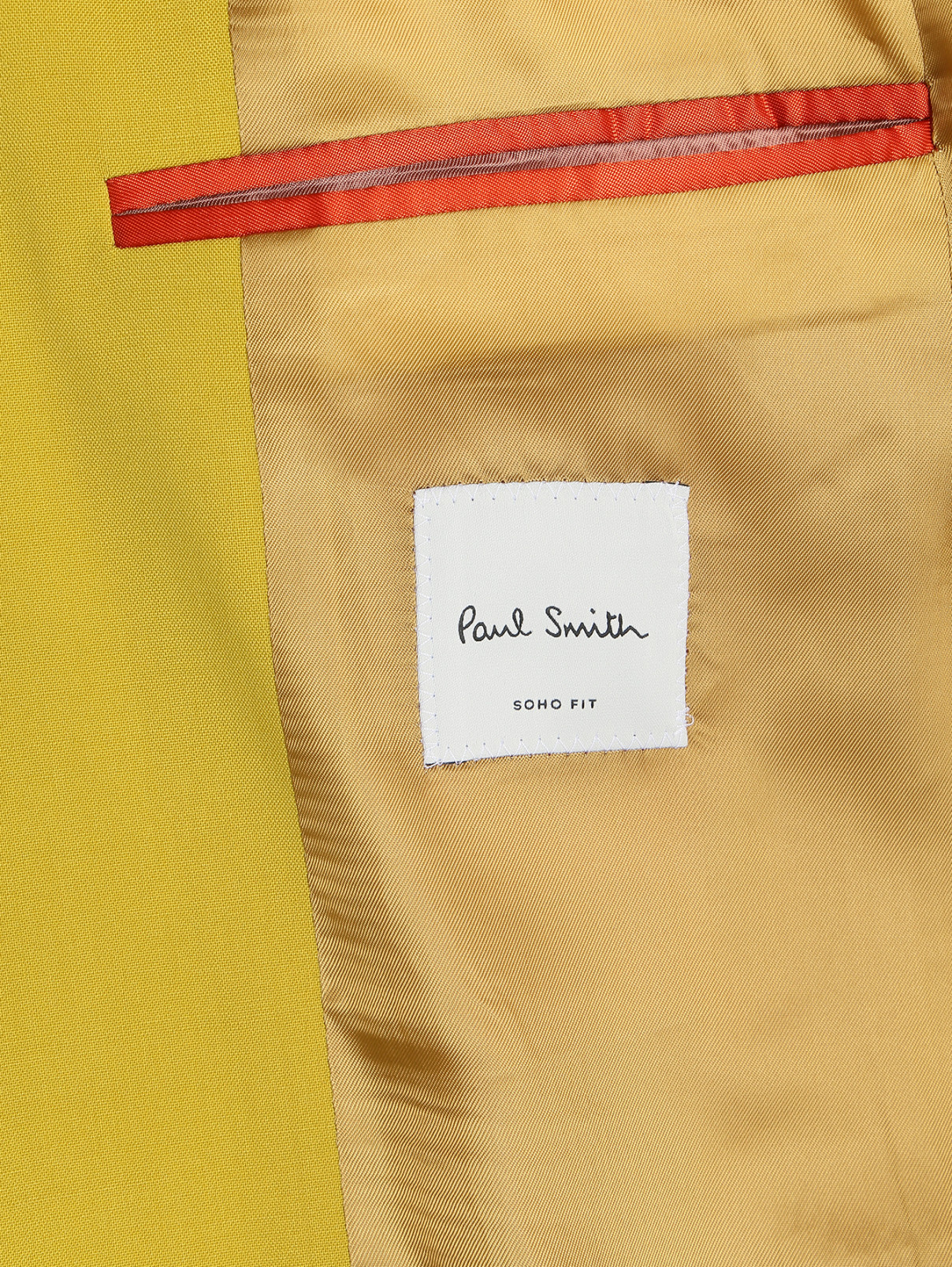 Жакет из смесовой шерсти Paul Smith  –  Деталь2  – Цвет:  Желтый