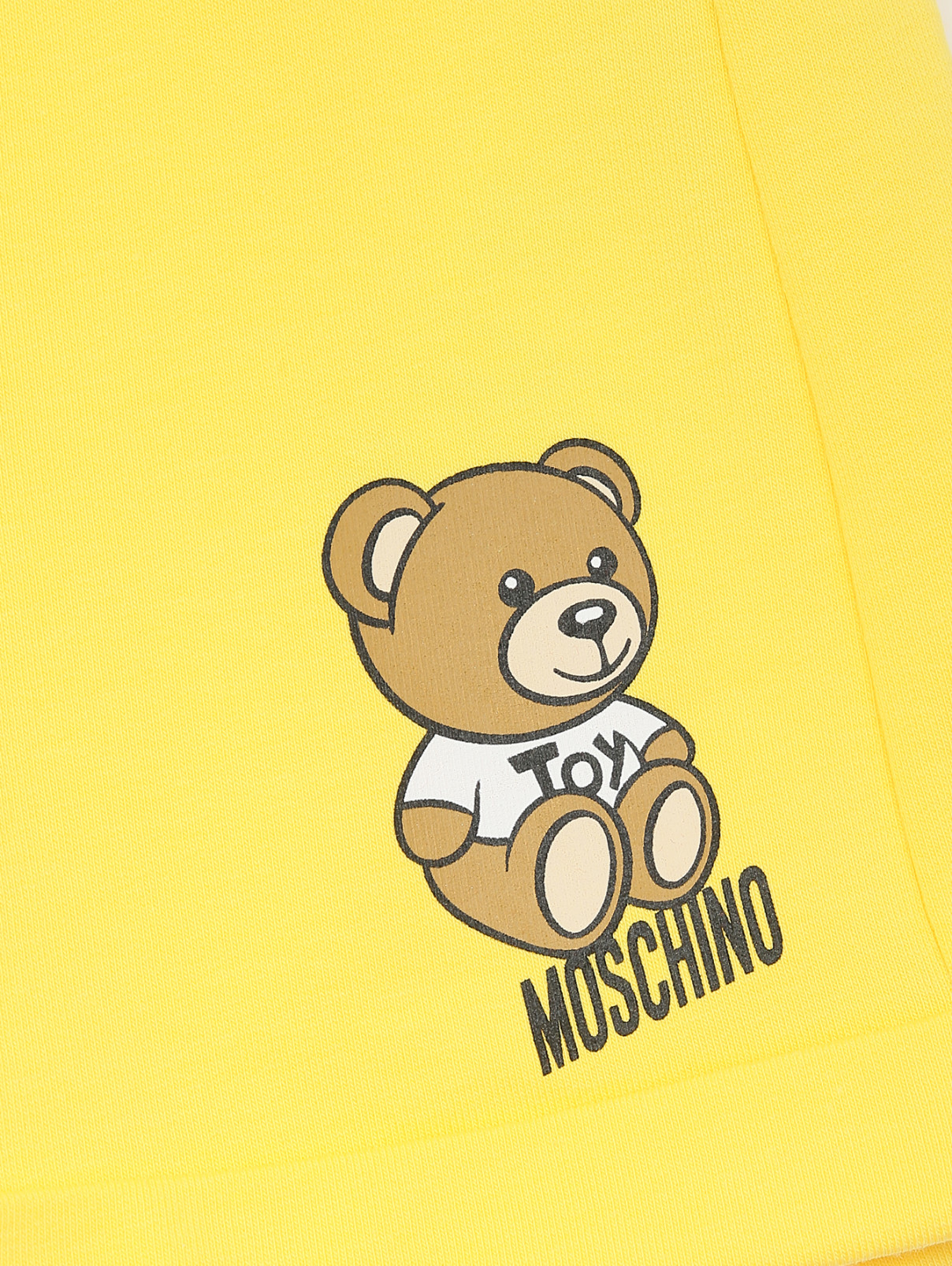 Шорты из трикотажа с принтом Moschino  –  Деталь1  – Цвет:  Желтый